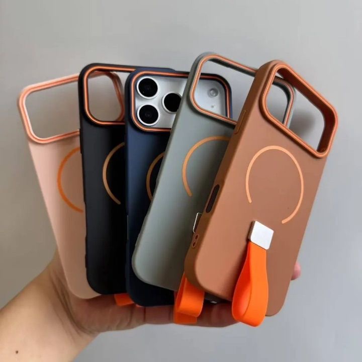 MagSafe Shockproof Phone Cases with Wrist Strap (iPhone 15/16 Pro)