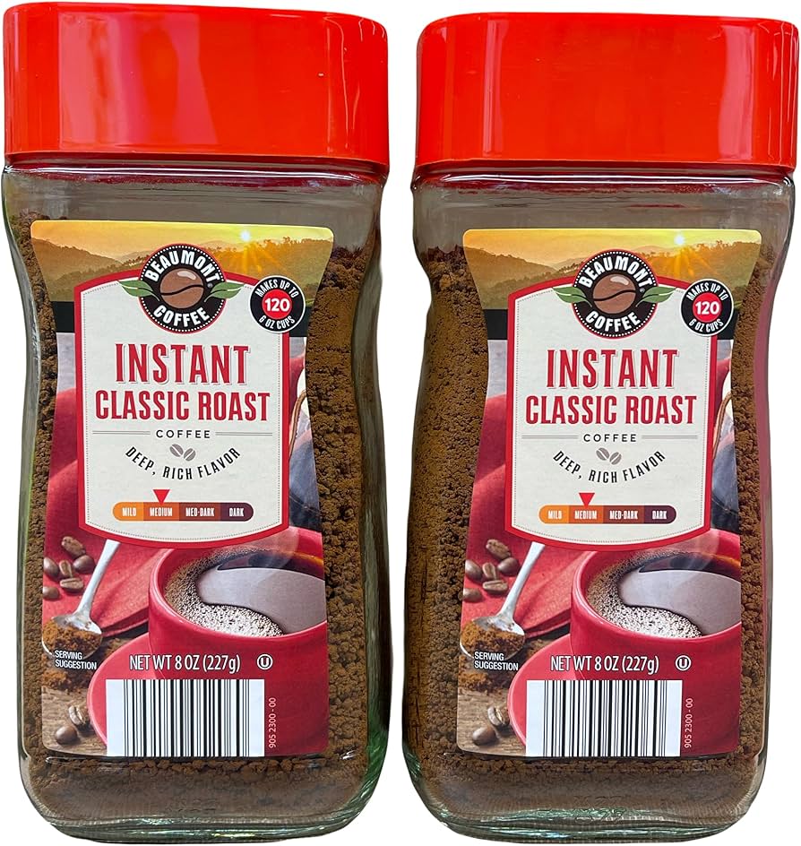 Beaumont Instant Classic Roast Coffee — 8 oz (227 g) Jar