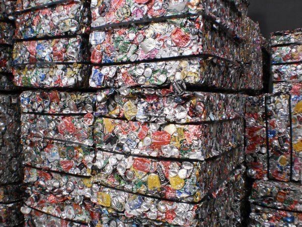 Aluminum UBC Bales — Stacked Export Lot