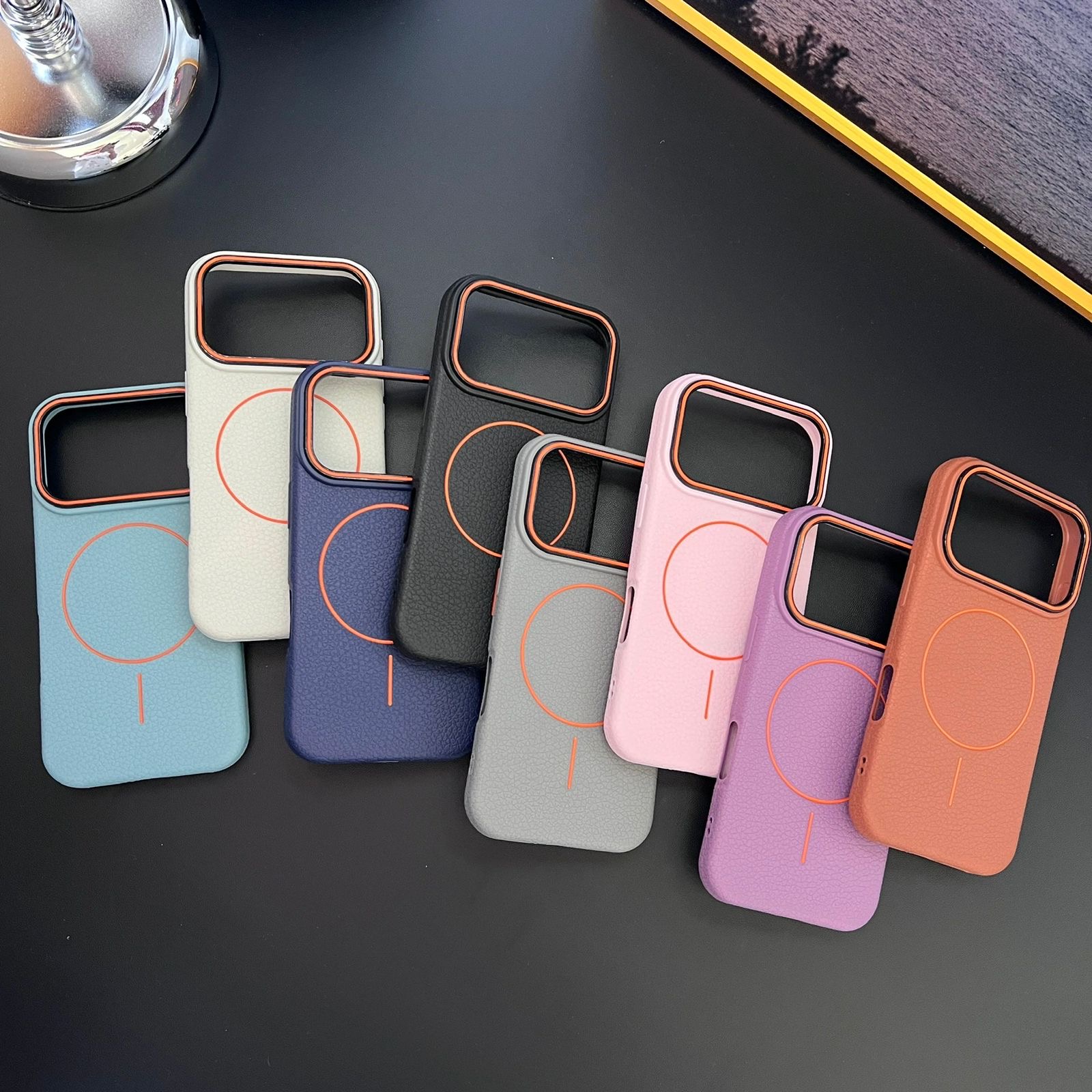 MagSafe Leather-Texture Phone Cases — 9 Colour Assortment