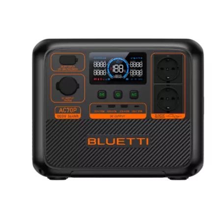 BLUETTI AC70P Portable Power Station — 1000W / 864Wh