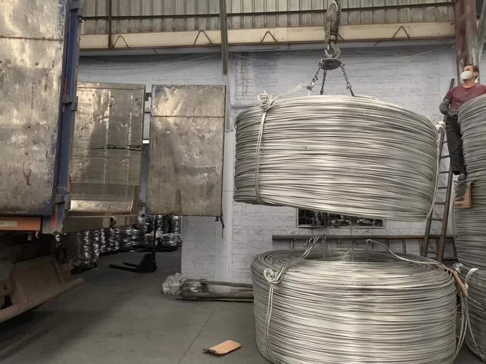 Aluminum Wire Coil — Crane Loaded