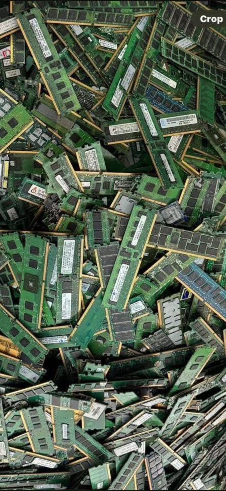 RAM Memory Module Scrap — Gold Finger E-Waste